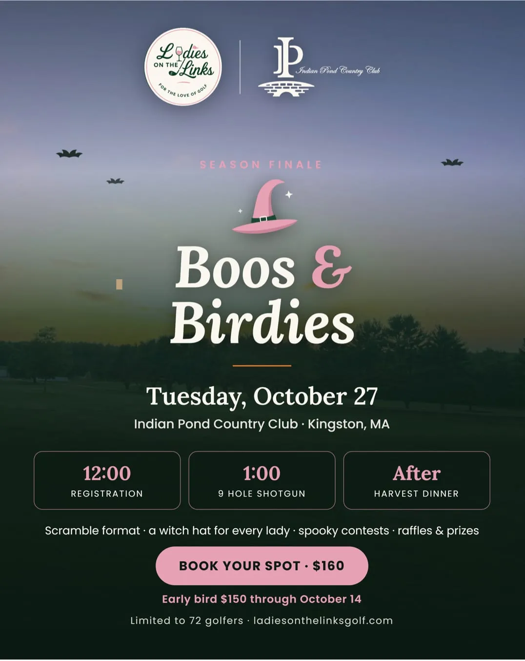Boos & Birdies event poster