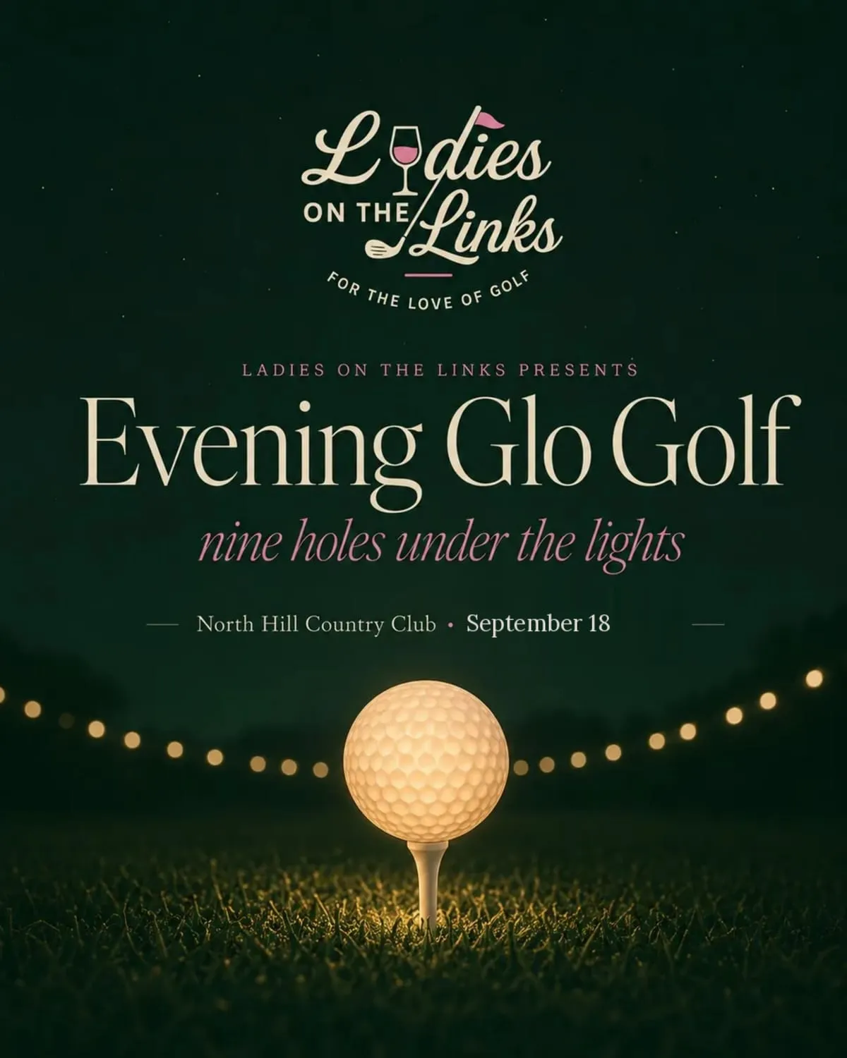 Evening Glo Golf event poster