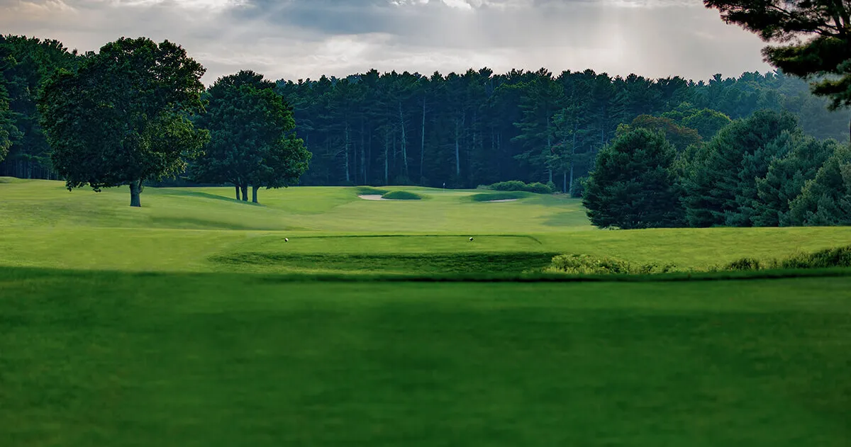 The North Hill golf course at golden hour